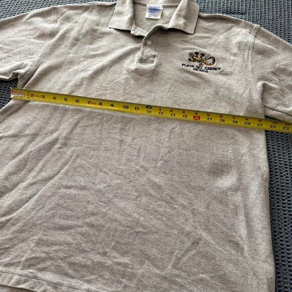 Vintage Style Le Best Heavyweight Polo “Playa Del Carmen Mexico” Lizard Sz.XL - Picture 6 of 6